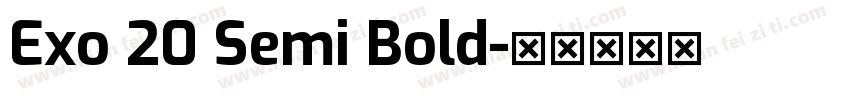 Exo 20 Semi Bold字体转换